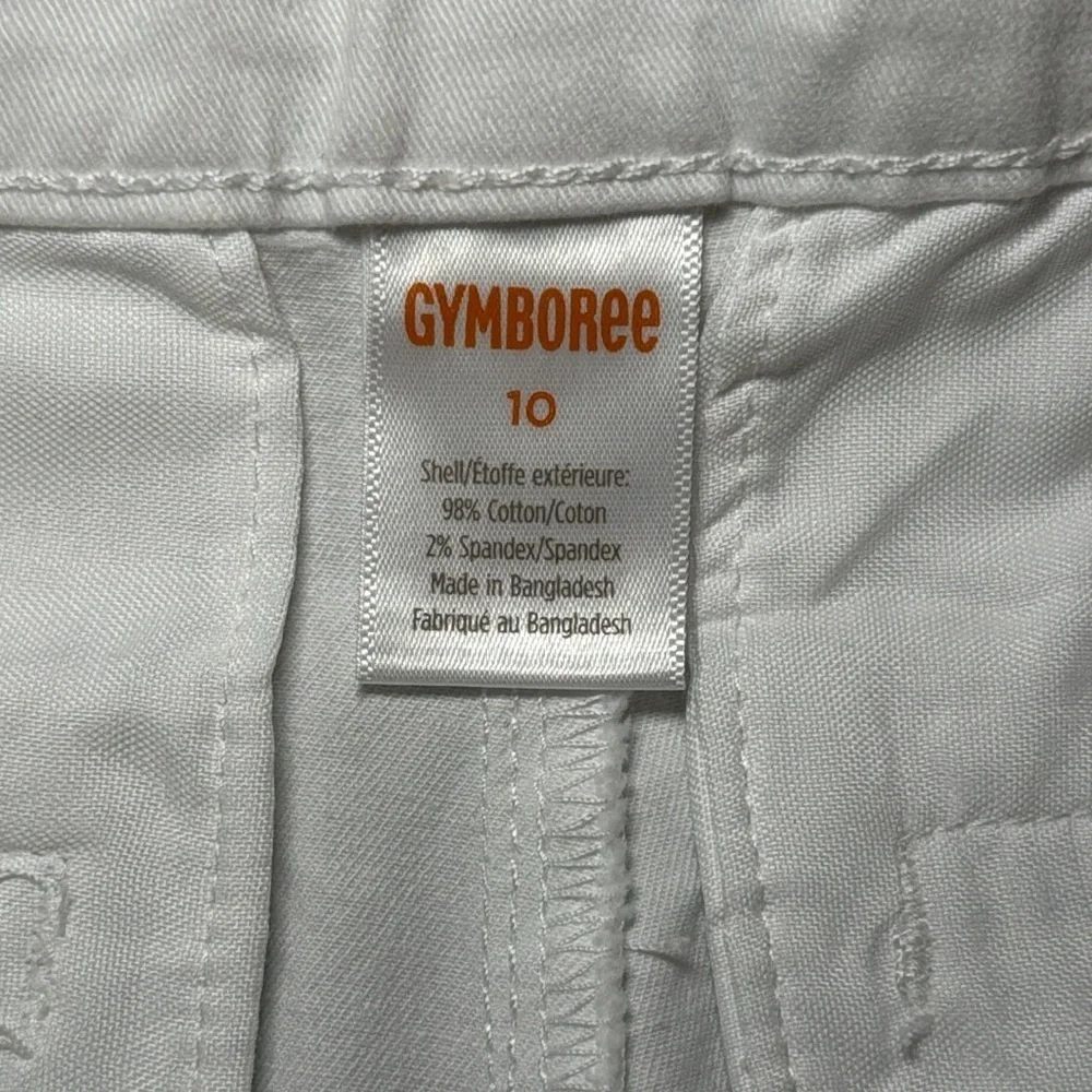 Gymboree Boys Belted Chino Shorts - Simply White Size 10
